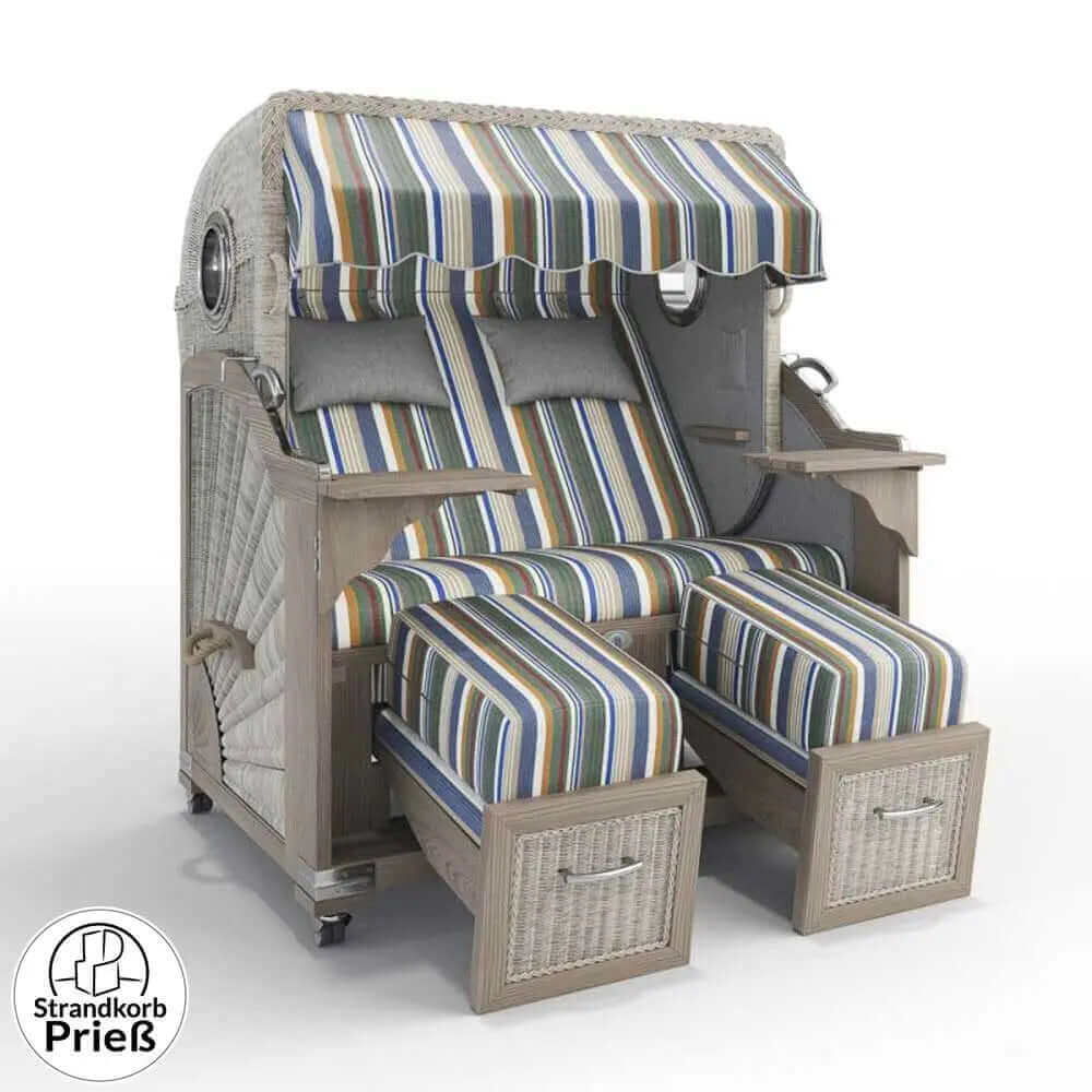 Strandkorb Strandkorbprofi Munkmarsch Teak Vintage white washed Lissabon_cayenne_52213_Bullauge - Strandkorb Fachhandel Prieß