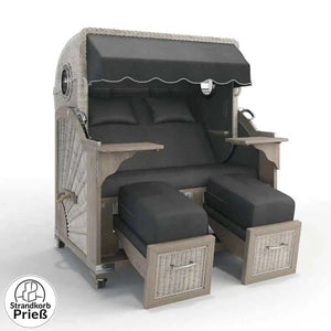 Strandkorb Strandkorbprofi Munkmarsch Teak Vintage white washed San_Sebastian-34418-34418 - Strandkorb Fachhandel Prieß