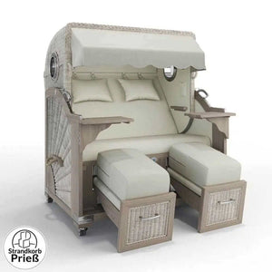 Strandkorb Strandkorbprofi Munkmarsch Teak Vintage white washed San_Sebastian_sand_31417_Bullauge - Strandkorb Fachhandel Prieß