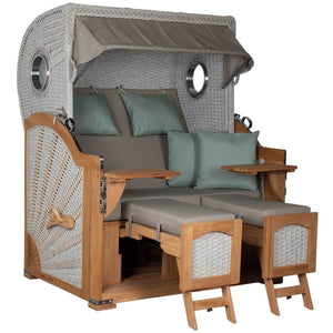 Strandkorb Aruba XL Rope Kordel-Geflecht 15mm ivory Dessin 483