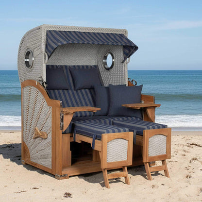 Strandkorb Aruba XL Rope Kordel-Geflecht 15mm ivory Dessin 249