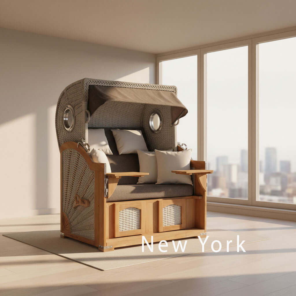 Strandkorb Aruba in einer Wohnung in New York