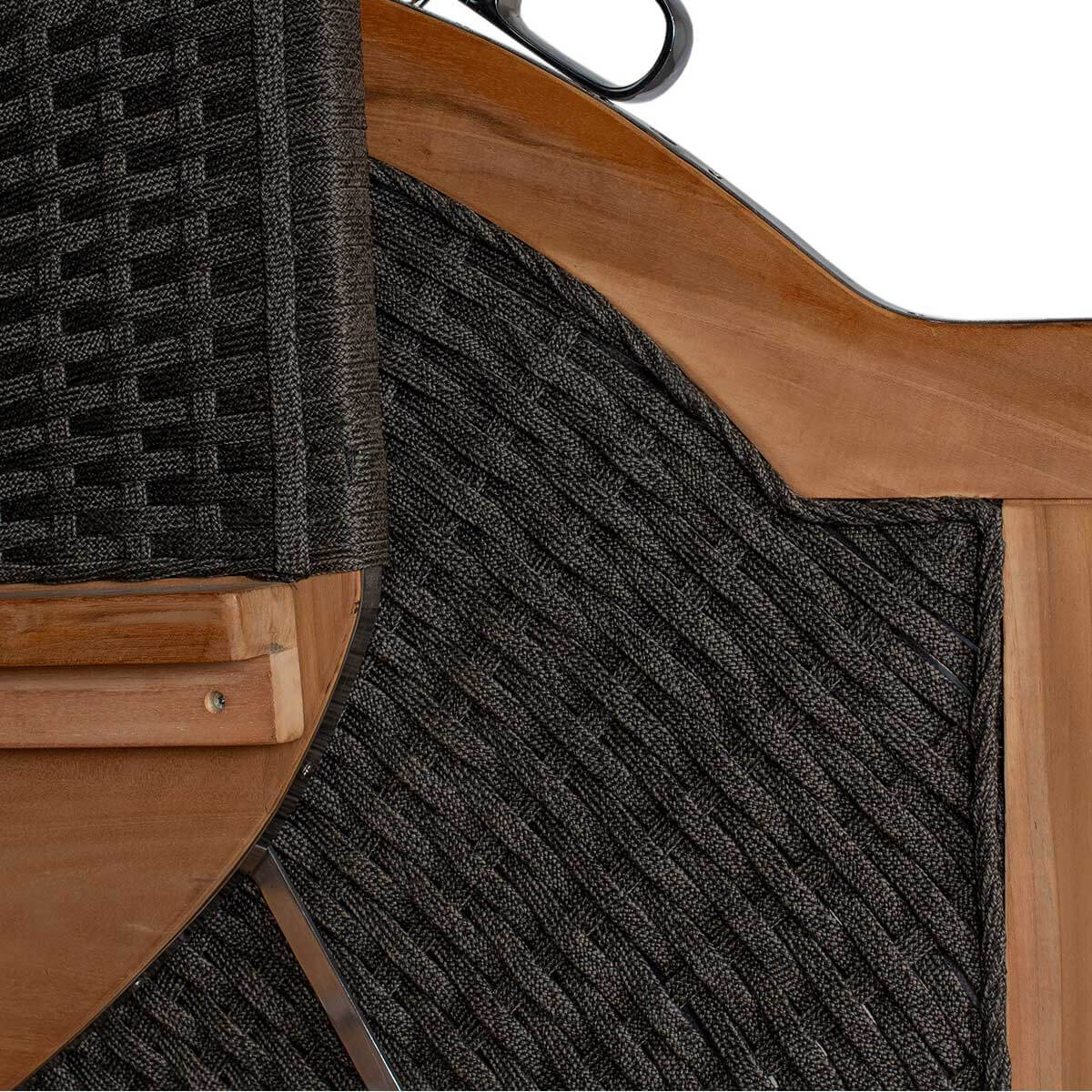 Strandkorb Rope Geflecht anthracit