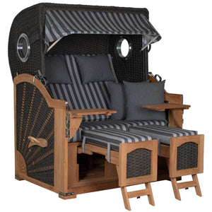 Strandkorb Aruba anthrazit grau 254