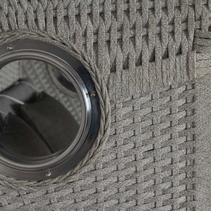 Strandkorb Aruba Teak ivory Geflecht Rope Kordel Dessin