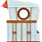 Strandkorb 6-Sitzer Gosch Lounge PVC weiss Des. rot weiss - Version 2025 - Strandkorb Fachhandel Prieß