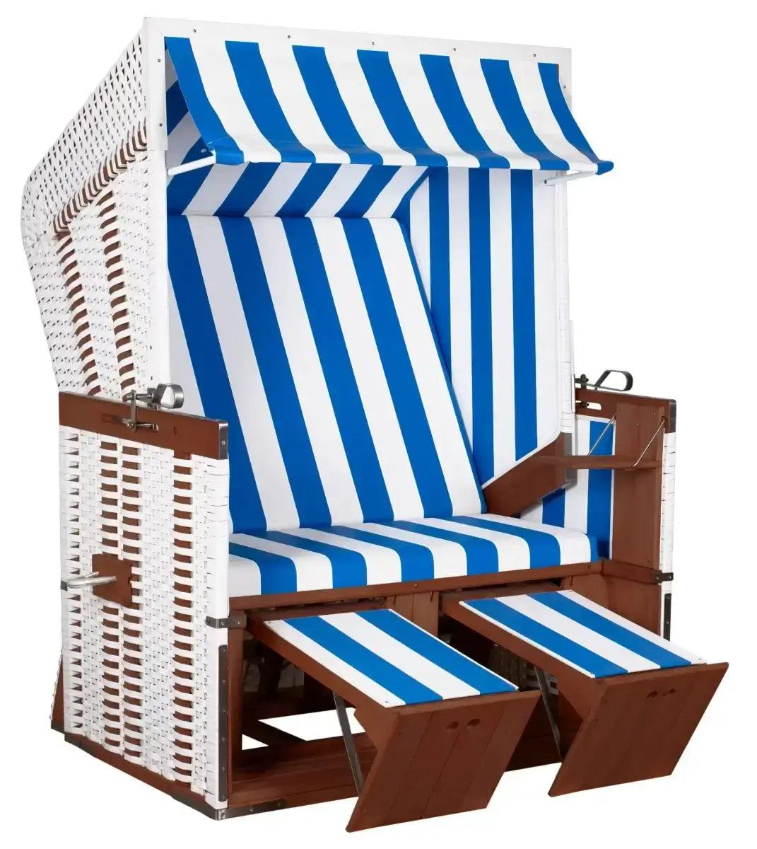 Strandkorb devries Profi Nordsee Sylt PVC white Des. 991 - Strandkorb Fachhandel Prieß