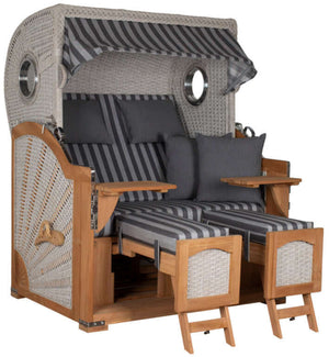 Strandkorb Aruba grau 254